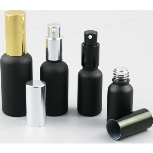 200 x 100ml 50ml 30ml 20ml 15ml 10ml Matt Black Cream Shampoo Bottle With Aluminium Pump Cosmetic Containers