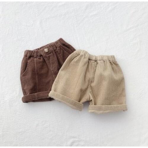 2020 New Arrival Girls Boys Corduroy Shorts Autumn Cotton Kids Shorts 2-8 Years QW923