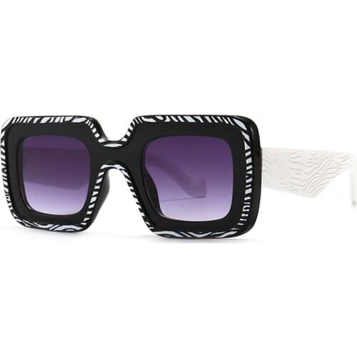 2021 New Square Women Sunglasses Fashion Brand Designer Vintage Shades Sunglasses Woman Luxury White Glasses UV400