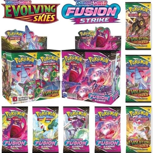 324Pcs/ Pokemon Box Collectible Cards Newest Cards Sun & Moon Sword & Shield English Trading Card Game Evolutions Booster Card