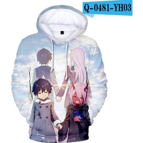 DARLING In The FRANXX 3D kids Hoodies Hipster Anime Zero Two women Hoodie Sweatshirt Cute Boy Girl Clothes Oversized hooded tops
