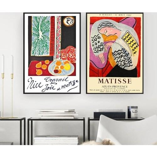 Matisse Abstract Vintage French Exhibition Wall Art Canvas Painting Nordic Posters And Prints Wall Picture For Living Room Decor