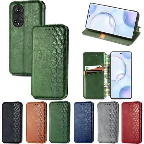 PU Leather Wallet Flip Phone Cover TPU Lattice Case for Huawei Nova 7 Nona7se Nova 7Pro Nova8 Nova8se Nova8Pro Honor 50 V40 5G