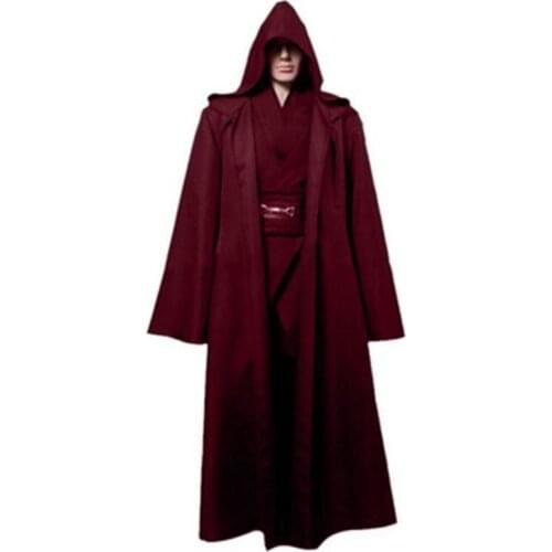 Darth Vader Cosplay Clothes Terry Jedi Black Robe Star Wars Jedi Knight Hoodie Cloak Halloween Cosplay Costume Cape For Adult