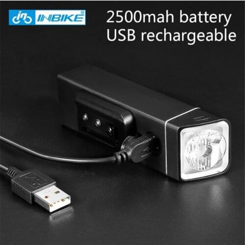 INBIKE 2020 New Usb Rechargeable Bike Light Front Handlebar Cycling Led Light Flashlight Torch Headlight Bicycle Accessories