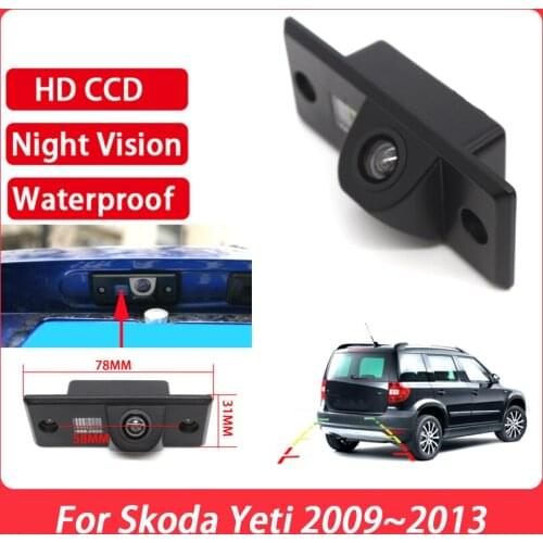 Rear Camera CCD Night Vision Backup Parking Camera Waterproof high quality RCA For Skoda Yeti 2009 2010 2011 2012 2013