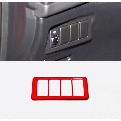 4pcs New Red Style For Nissan X-trail T31 2008 - 2013 Car Accessories Front Left Middle Control Button Frame Panel Cover Trim