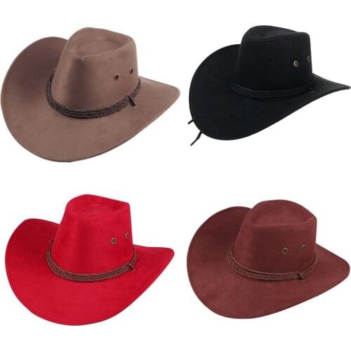 Men Women Cowboy Hat Western Cap Wide Sunhat Winter Spring Casual Sun Hat Cowgirls Travel Performance Hats Casquette Homme