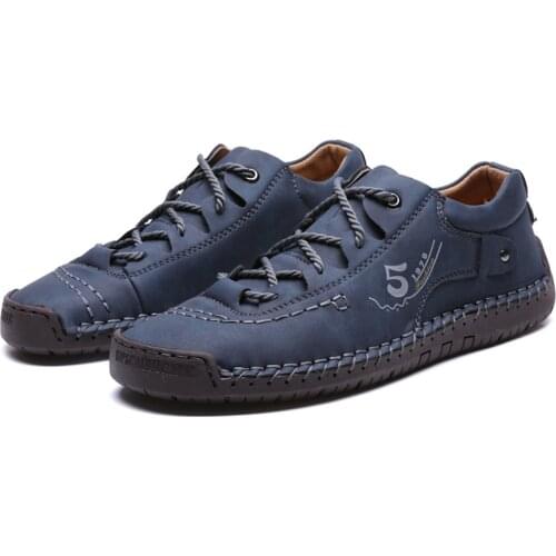 Leather Men Shoes Luxury Brand 2021 Handmade Casual Shoes Men Sneakers Italian Breathable Leisure Mens Shoes Fashion Tide Shoes