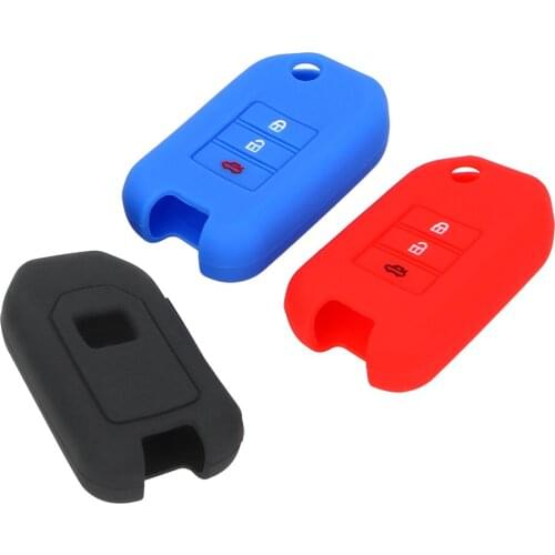LEEPEE Key Fob Shell Car-styling 3 Buttons Car Key Shell Silicone Car Key Cases For Honda Civic HRV Accord CRV