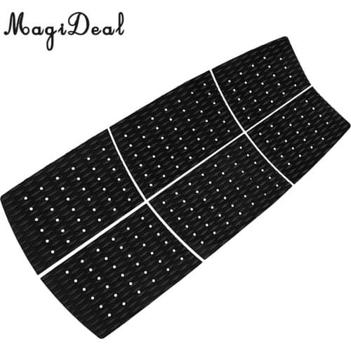 MagiDeal (Pack 6) Diamond Grooved Black EVA SUP Surfboard Boat Yacht Front Foot Traction Pad Deck Grip - Durable & Comfortable