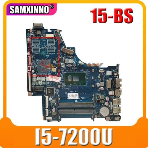 For HP 250 G6 15-BS Laptop Motherboard 926247-601 926247-001 CSL50/CSL52 LA-E801P With SR352 i5-7200u DDR4 100% Tested Fast Ship