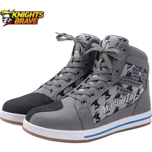 Motorcycle Boots Men Botas De Moto Breathable Motorcycle Shoes Botas Moto Motorbike Chopper Cruiser Touring Ankle Shoes