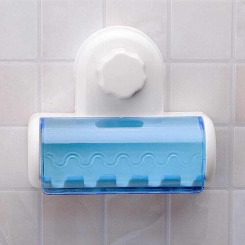 5 Holes Wall Mount Toothbrush Holder Suction Cup Hook Brush Teeth Holder Tooth Brush Stand Dust Cover Kids Bathroom Accessories