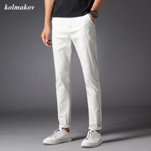 New Arrival Style Men Boutique Leisure Pants High Quality Solid Cotton Mens Fashion Casual Ankle-lenght Pants Size 28-36