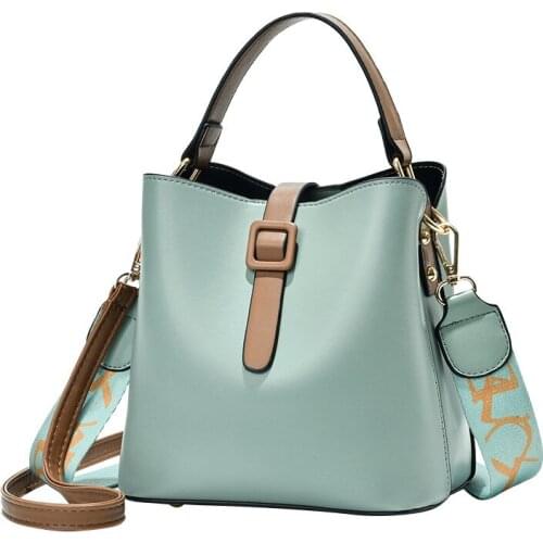 New Fashion Exquisite Women Bucket Purses and Handbags High Quality Retro Shoulder Bag Simple Crossbody Bag Ladies Tote Bag