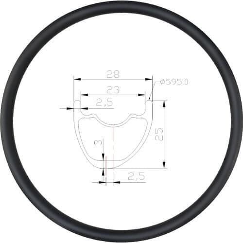 27.5er MTB XC 28x25mm carbon rim tubeless asymmetric 25mm deep Hookless 650B UD 3K 12k matte glossy 24H 28H 32H wheel race bike