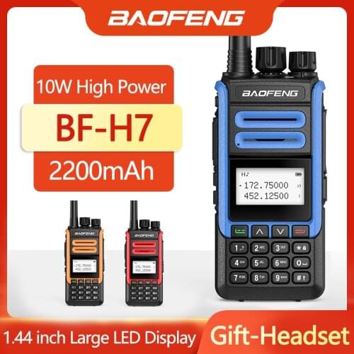 10W Baofeng BF-H7 High Power Walkie Talkie Dual Band UHF VHF Transceiver Handheld Hunting 10KM Long RangeUV-5R UV-9R Plus Radio