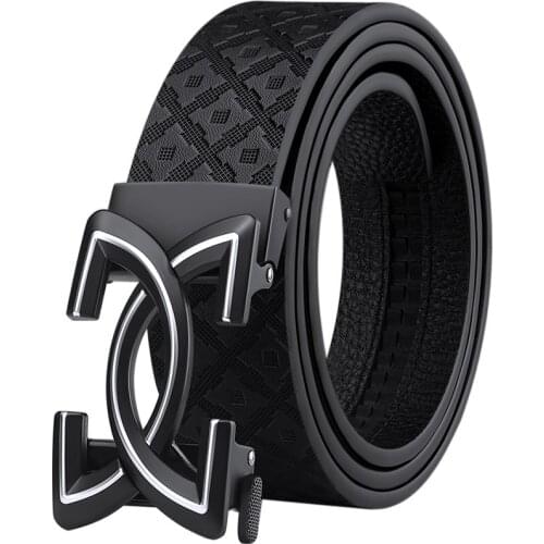 New 2020 Genuine Leather Belt Men Luxury Brand Designer Marvel Top Quality cowhide Automatic Buckle business