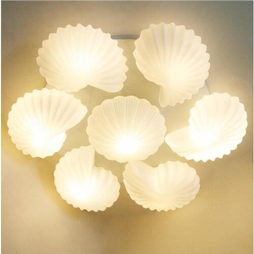Nordic glass ceiling lamp furniture modern simple living room living room conch disc ceiling lamp