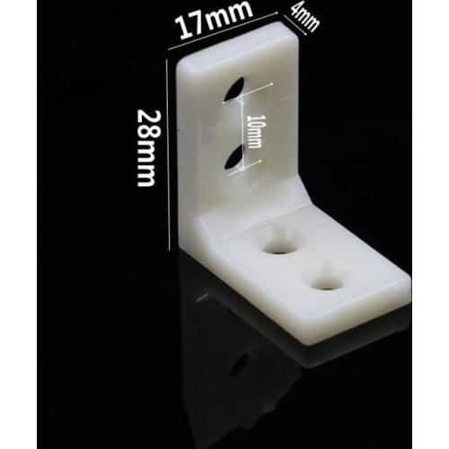 Thick plastic angle Corner furniture cabinet connection 90 degree nylon plastic plate bracket X50