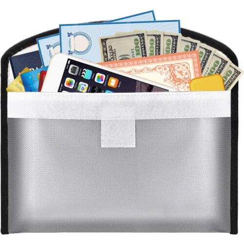 Waterproof Storage Hand Tool Bag Fireproof Money Document File Cash Storage Bag Envelope Pouch Screws Nails Drill Bit Organizer