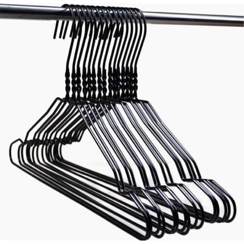 10pcs/lot 41.5cm Anti-skid iron coat hanger clothing rack trackless clothing