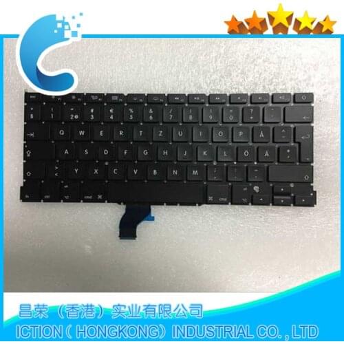 10pcs/lot Brand New A1502 keyboard For MacBook Pro Retina 13.3" A1502 SE Swedish Sweden keyboard 2013-2015 Years