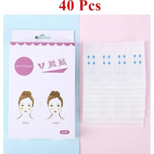 40 Pcs/box Invisible Thin Face Stickers Face Facial Line Wrinkle Sagging Skin V-Shape Face Lift Up Fast Chin Adhesive Tape