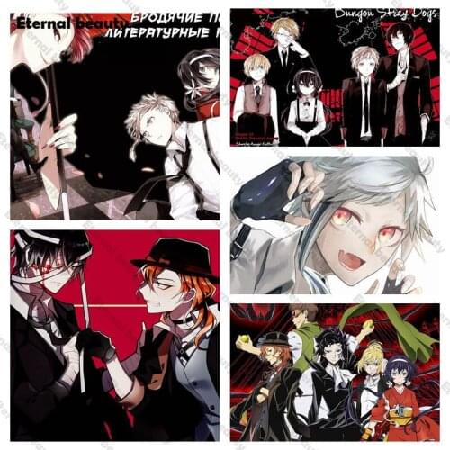 5D Diy Diamond Painting Wall Art Full Round Drill Pictures Japanese Comic Style Embroidery Cross Stitch Home Wall Decoration