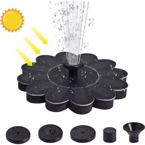 7V/1.4W Solar Water Fountain Power Pump Garden Accessories Miniature Floating Water Fountain For Garden Decoration Outdoor