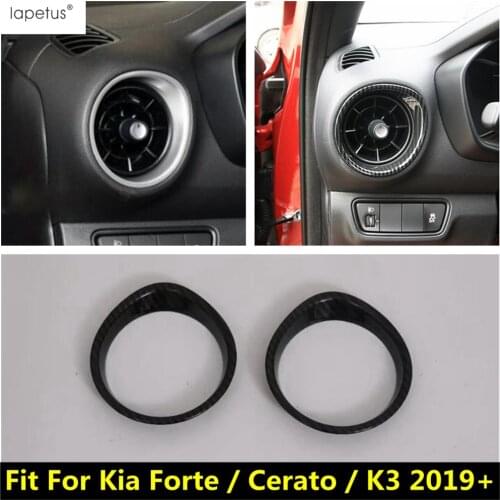 Lapetus Accessories For Kia Forte / Cerato / K3 2019 2020 2021 ABS Front Air Conditioning AC Vent Outlet Ring Molding Cover Kit
