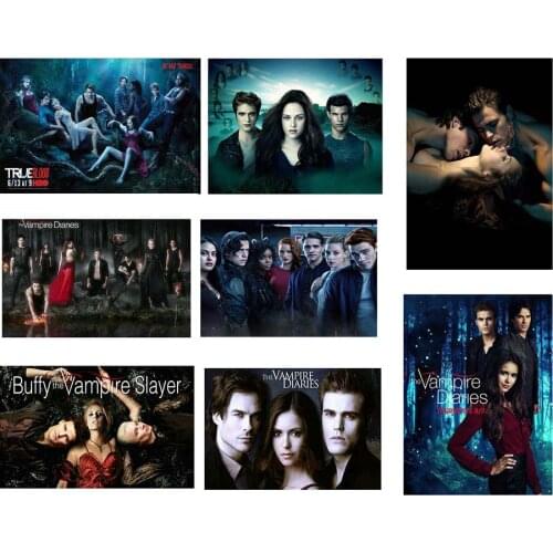 New 5D DIY Diamond painting the Vampire Diaries Picture Full drill Embroidery Mosaic Cross Stitch Kit Home Decor Holiday Gift