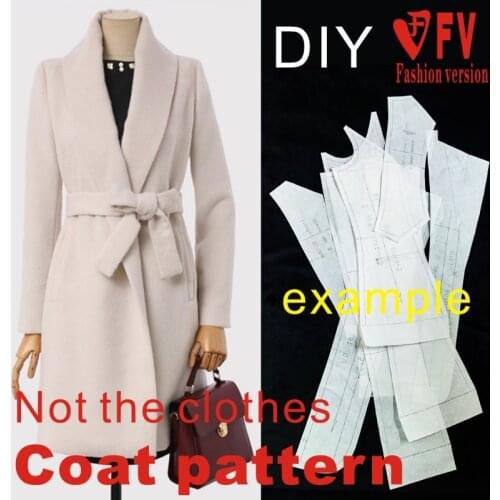 Cutting drawings womens clothing brand with collar fashion coat coat clothing 1:1 pattern BFY-136