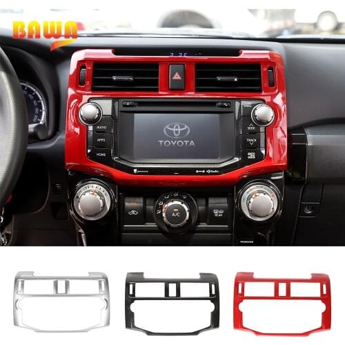 BAWA Auto ABS Center Console Navigation Panel Decoration Frame for Toyota 4Runner 2010+ Interior Mouldings Accessories