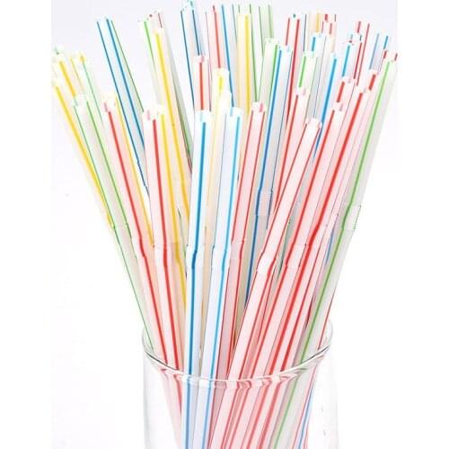 Environmental Protection Coke Sodas Noshery Straw Disposable Plastic Straws Drink Milk Tea Soy Milk Drinking Tools