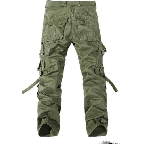 Cargo Pants Army Green Big Pockets Decoration Mens Casual Trousers Easy Tactical Cargo Pants Men Combat Army Military Pants Cott