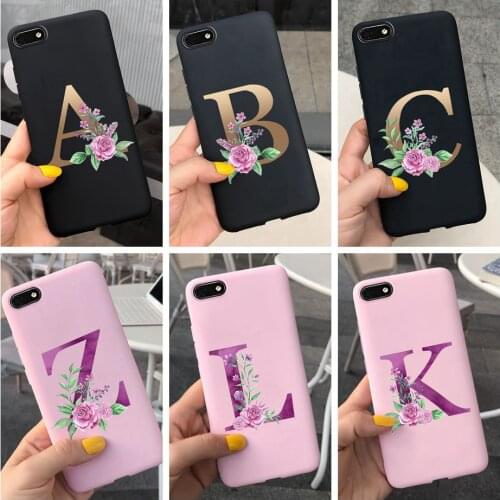 For Huawei Honor 7A 7S Case 5.45 inch Soft Tpu Phone Cover Flower Letters Coque For Honor7A DUA L22 7 A Honor7S Protector Bumper