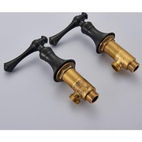 Black Bronze Brass Switch Valve For Basin Faucet Shower Mixer Bathtub Set Control Valve