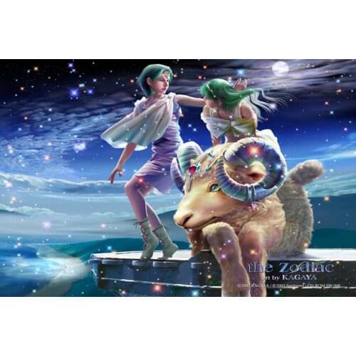 Aries The wooden puzzle 1000 pieces ersion jigsaw puzzle white card adult heart disease mental Relax 12 constellation toys