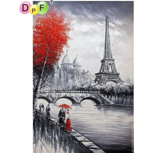 DPF The tower is located in mangrove 5D diamond embroidery home decor diamond mosaic square crafts diamond painting cross stitch