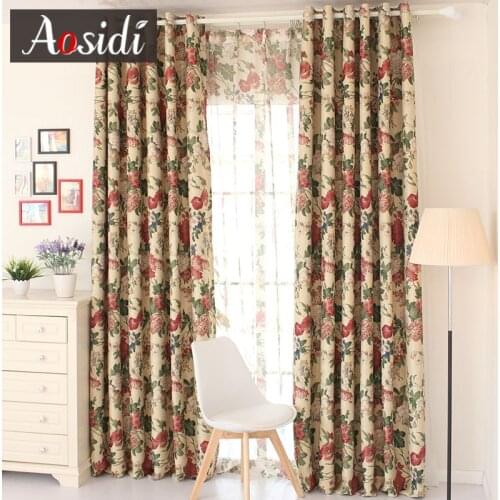 European Foral Blackout Curtains for Bedroom Living Room Window Blackout Curtain for Kitchen Luxury Garden Peony Blinds Drapes