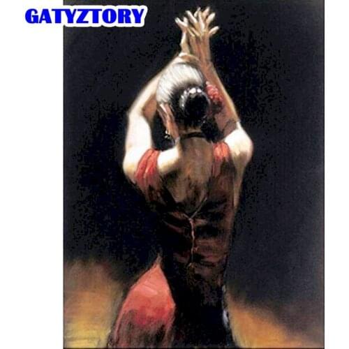 GATYZTORY 5D Diamond Painting Cross Stitch Dancer Full Square/Round Diamond Art Embroidery Home Decoration Scenery Diy Gift