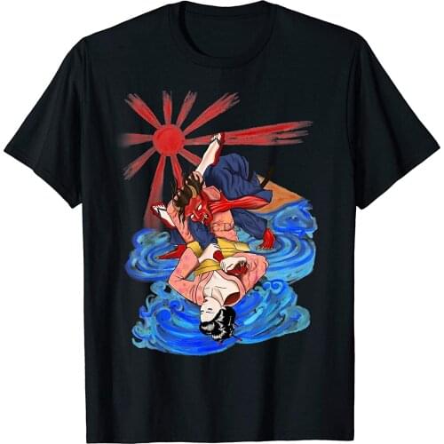 Geisha do triangle Submission to Evil - Ancient Japanese BJJ T-Shirt(1)
