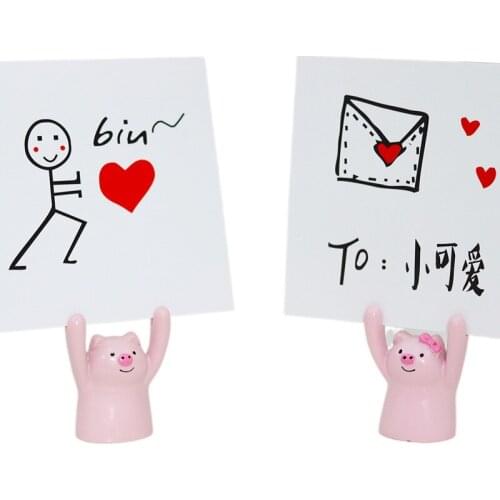 Kawaii Soothing Finger Pig Gloves Toys Pink Pigs Holding Lovers Confessing Board Collectible Models Cake Decoration Pops