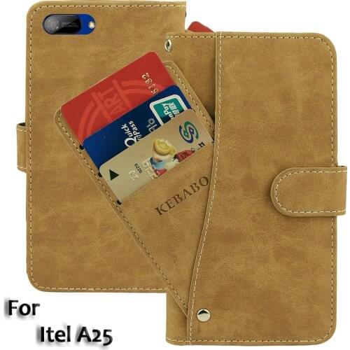 Leather Wallet Itel A25 Case 5" Flip Fashion Luxury Front Card Slots Cases Cover Business Magnetic Phone Bags