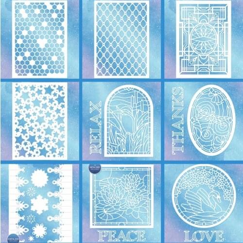 Lace square flower hollowed star snowflake swan letter words animals frame metal cutting dies scrapbook make cards new stencils