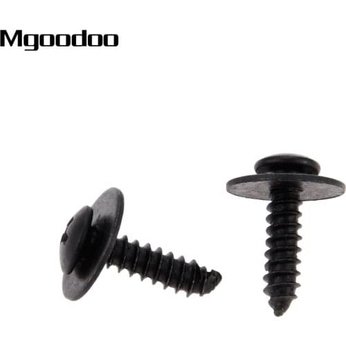 Mgoodoo 20Pcs Auto Car Body Fender Screw Retainer Clips Screws M6 Metal Rivet Fastener Cross Self Tapping Screws Retainer Clips