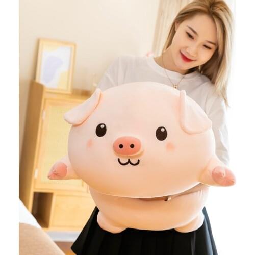 Lovely Plush Pig Pillow Cute Piggy Plush Toys Full Stuffed Soft Animal Bed Cushion Nice Birthday Xmas Gift for Children Baby