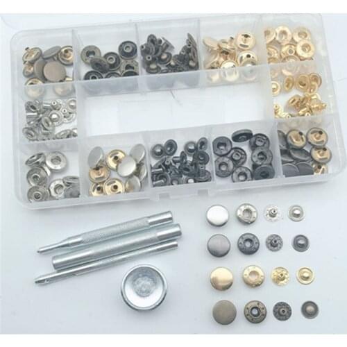 Metal Button Eyelet Set Leather Craft Repair Grommets Scrapbooking DIY Leather Hole Clothes Accessories Hand Knocking Tools